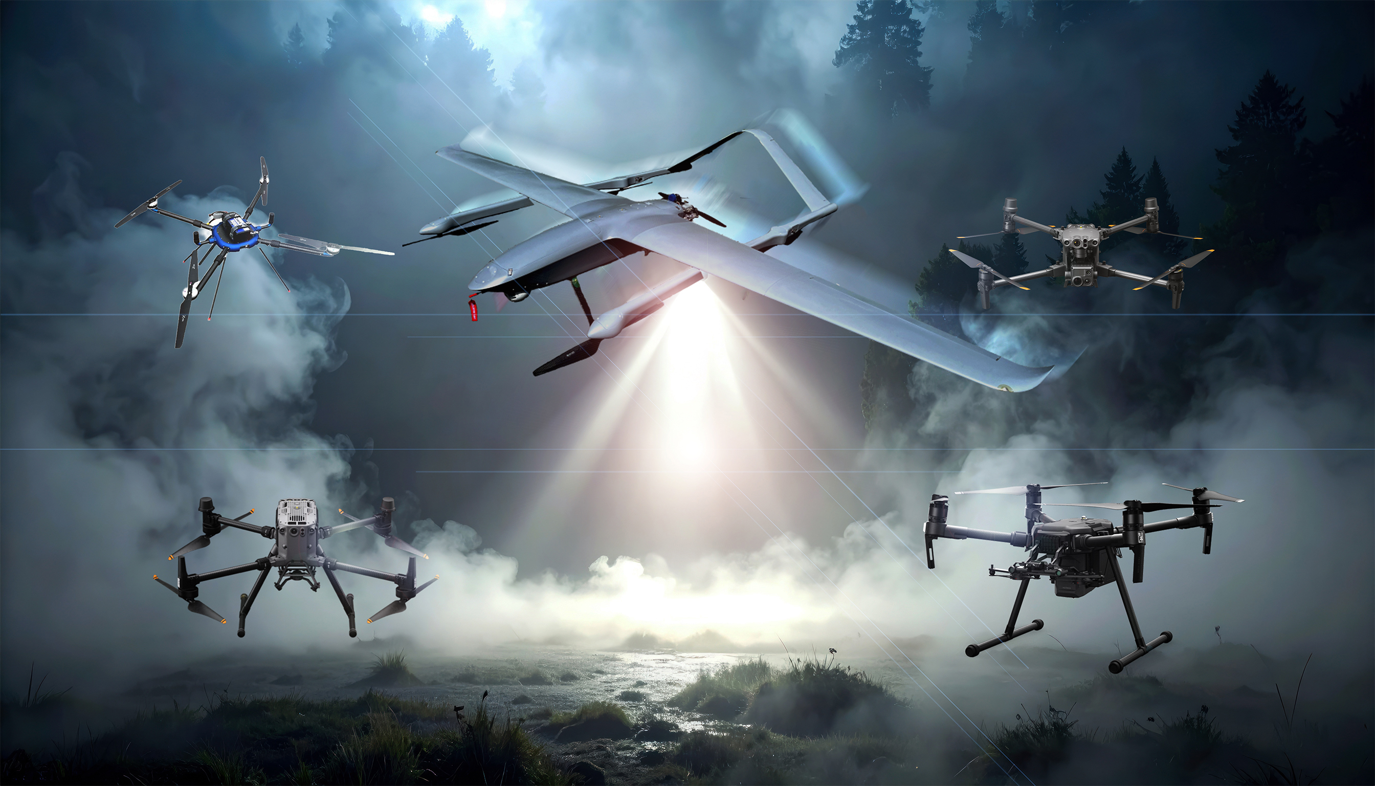 Cybrid Thrust UAS platform range